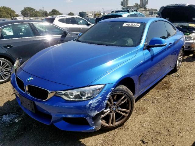 WBA3N3C56EF710707 - 2014 BMW 428 I BLUE photo 2