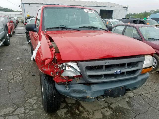 1FTYR10V0YPB42510 - 2000 FORD RANGER RED photo 1