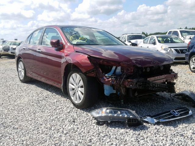 1HGCR3F81FA022708 - 2015 HONDA ACCORD EXL MAROON photo 1