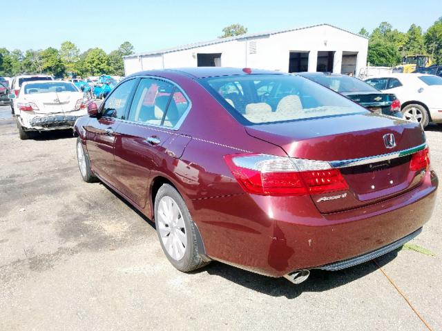 1HGCR3F81FA022708 - 2015 HONDA ACCORD EXL MAROON photo 3