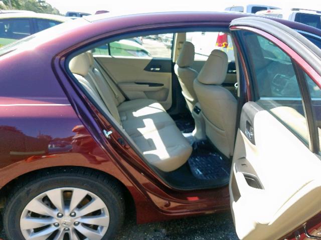 1HGCR3F81FA022708 - 2015 HONDA ACCORD EXL MAROON photo 6