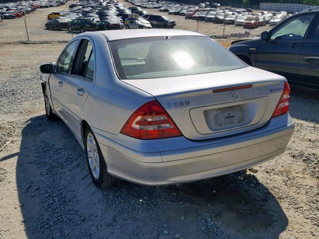 WDBRF87J96F769054 - 2006 MERCEDES-BENZ C 350 4MAT SILVER photo 3