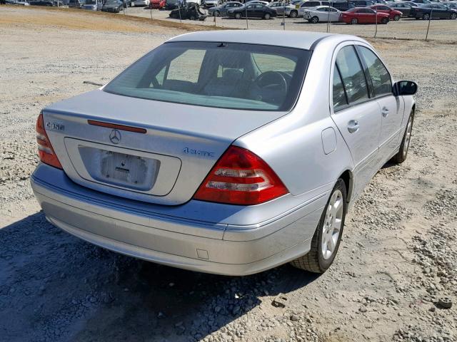 WDBRF87J96F769054 - 2006 MERCEDES-BENZ C 350 4MAT SILVER photo 4