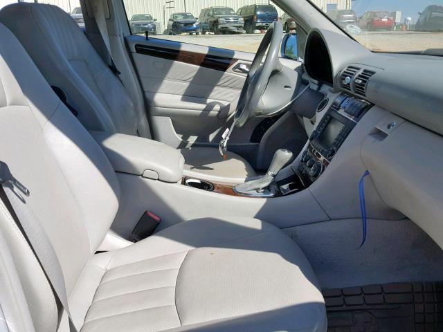 WDBRF87J96F769054 - 2006 MERCEDES-BENZ C 350 4MAT SILVER photo 5