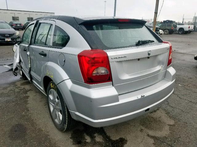 1B3HB48B47D164043 - 2007 DODGE CALIBER SX SILVER photo 3