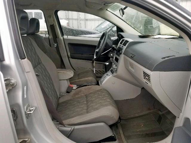 1B3HB48B47D164043 - 2007 DODGE CALIBER SX SILVER photo 5