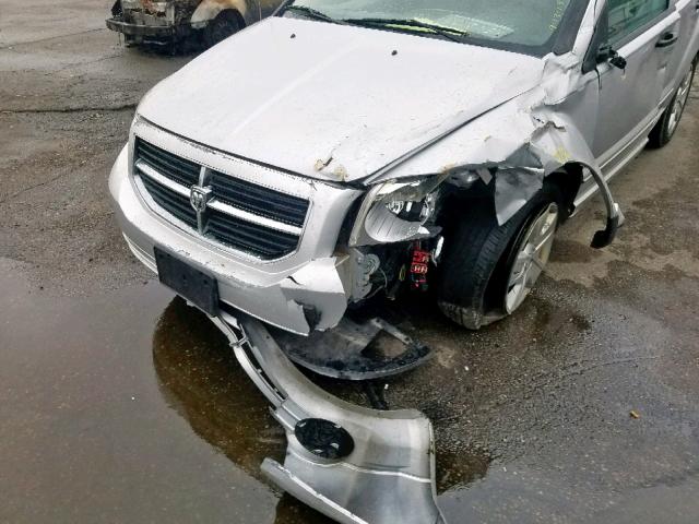 1B3HB48B47D164043 - 2007 DODGE CALIBER SX SILVER photo 9