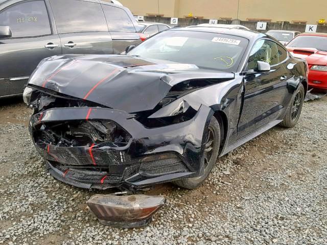 1FA6P8AM9F5357586 - 2015 FORD MUSTANG BLACK photo 2