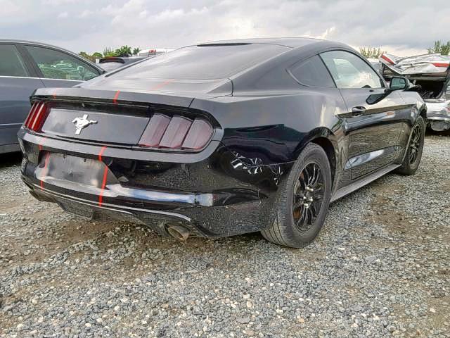 1FA6P8AM9F5357586 - 2015 FORD MUSTANG BLACK photo 4