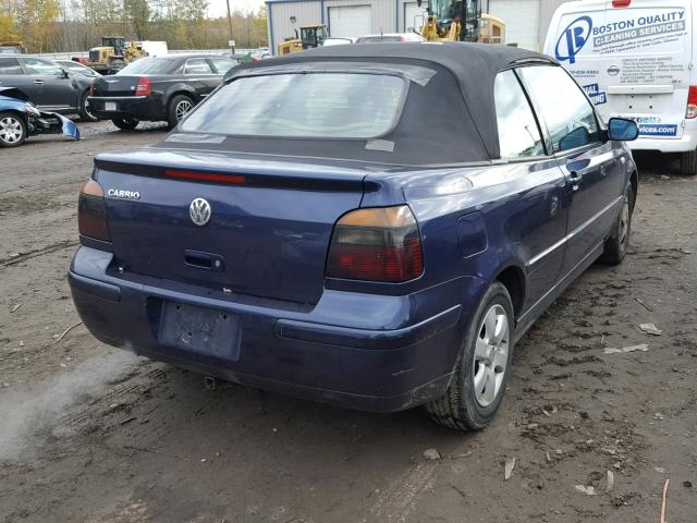 3VWDC21V12M809955 - 2002 VOLKSWAGEN CABRIO GLX BLUE photo 4