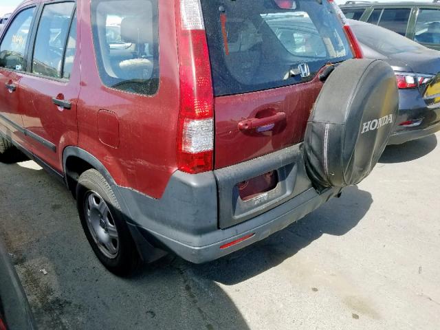 JHLRD68595C005849 - 2005 HONDA CR-V LX RED photo 9