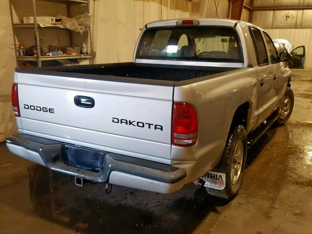 1D7HG38XX3S181706 - 2003 DODGE DAKOTA QUA SILVER photo 4