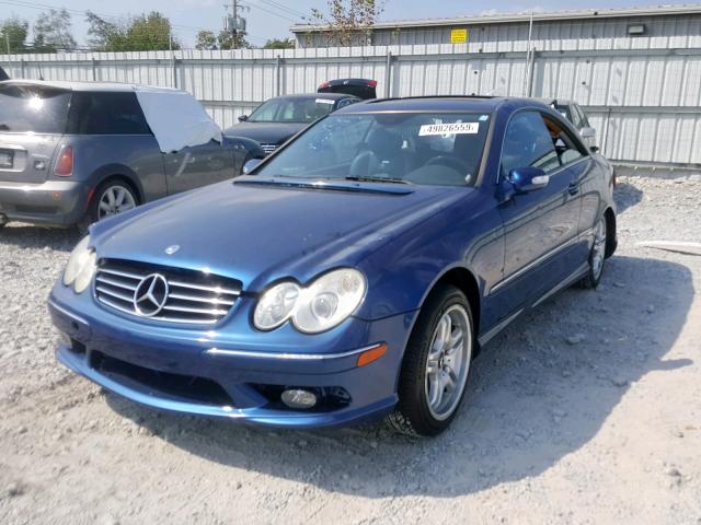 WDBTJ76H43F047919 - 2003 MERCEDES-BENZ CLK 55 AMG BLUE photo 2