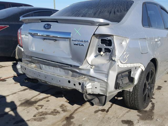 JF1GE74628G500595 - 2008 SUBARU IMPREZA WR SILVER photo 9