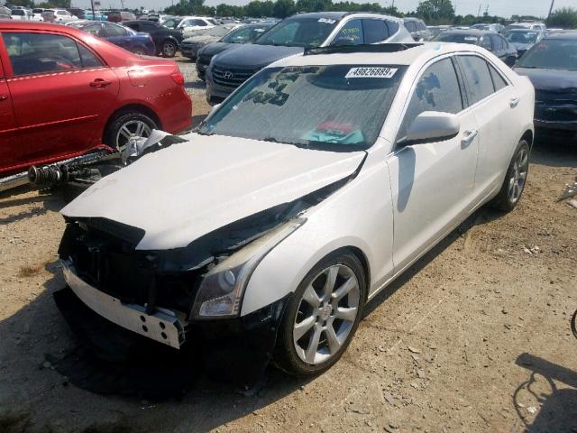 1G6AA5RX0D0170303 - 2013 CADILLAC ATS WHITE photo 2