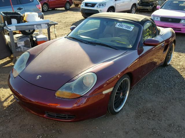 WP0CA2987XU620166 - 1999 PORSCHE BOXSTER MAROON photo 2