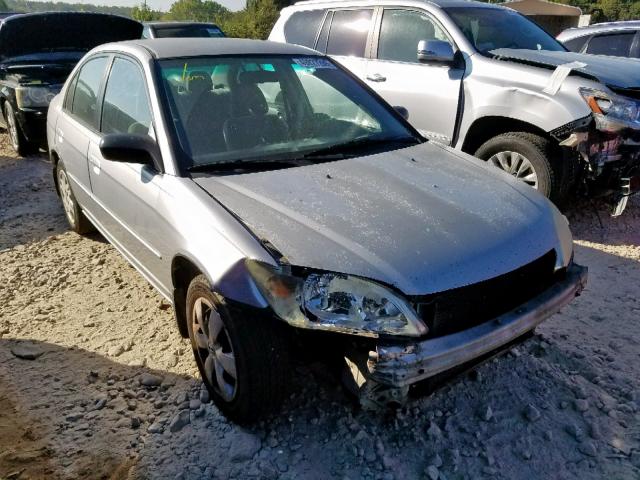 2HGES16585H508911 - 2005 HONDA CIVIC LX SILVER photo 1