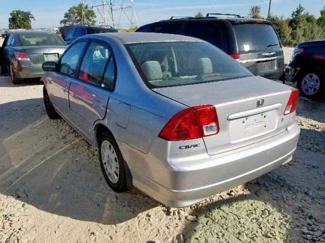 2HGES16585H508911 - 2005 HONDA CIVIC LX SILVER photo 3