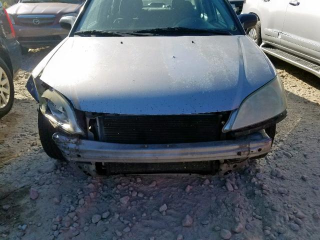 2HGES16585H508911 - 2005 HONDA CIVIC LX SILVER photo 9