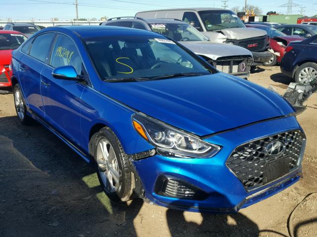 5NPE34AF4JH632902 - 2018 HYUNDAI SONATA SPO BLUE photo 1