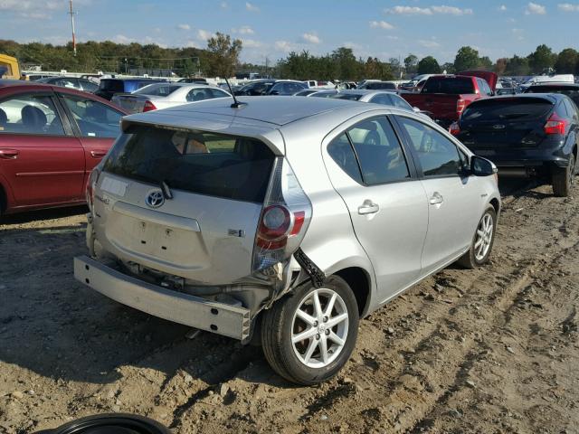 JTDKDTB31D1045308 - 2013 TOYOTA PRIUS C SILVER photo 4