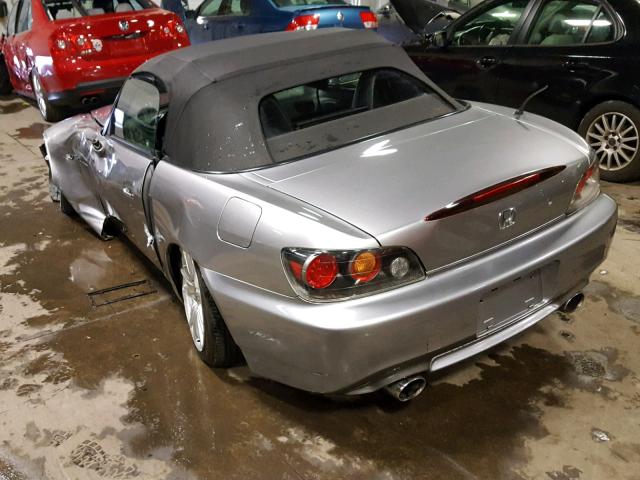 JHMAP21454S000291 - 2004 HONDA S2000 SILVER photo 3