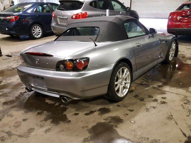 JHMAP21454S000291 - 2004 HONDA S2000 SILVER photo 4