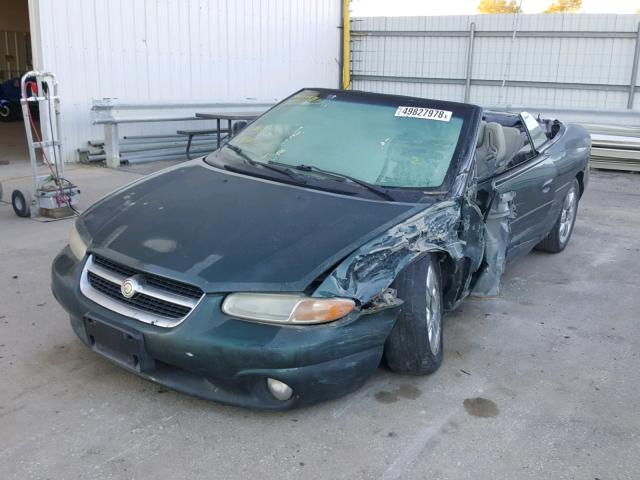 3C3EL55H8VT518591 - 1997 CHRYSLER SEBRING JX GREEN photo 2