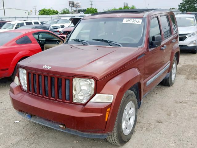 1J8GP28K59W526753 - 2009 JEEP LIBERTY SP RED photo 2