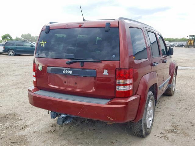 1J8GP28K59W526753 - 2009 JEEP LIBERTY SP RED photo 4