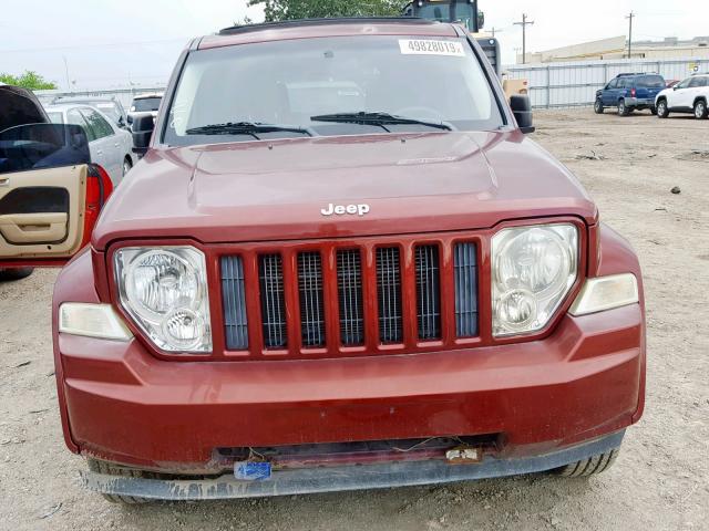 1J8GP28K59W526753 - 2009 JEEP LIBERTY SP RED photo 9