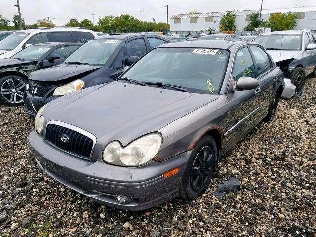 KMHWF25SX4A960839 - 2004 HYUNDAI SONATA GL GRAY photo 2