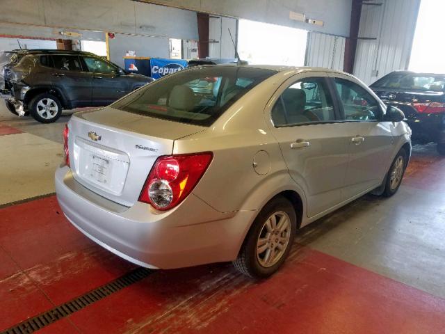 1G1JB5SH1C4176012 - 2012 CHEVROLET SONIC LS SILVER photo 4