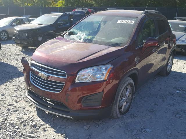 3GNCJLSB5GL146277 - 2016 CHEVROLET TRAX 1LT RED photo 2