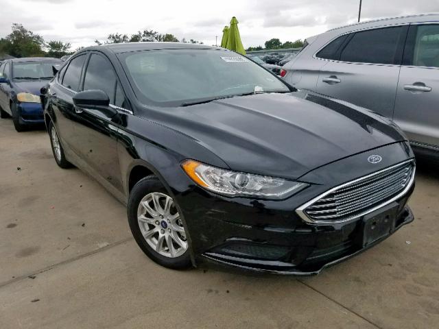 3FA6P0G74HR366733 - 2017 FORD FUSION S BLACK photo 1