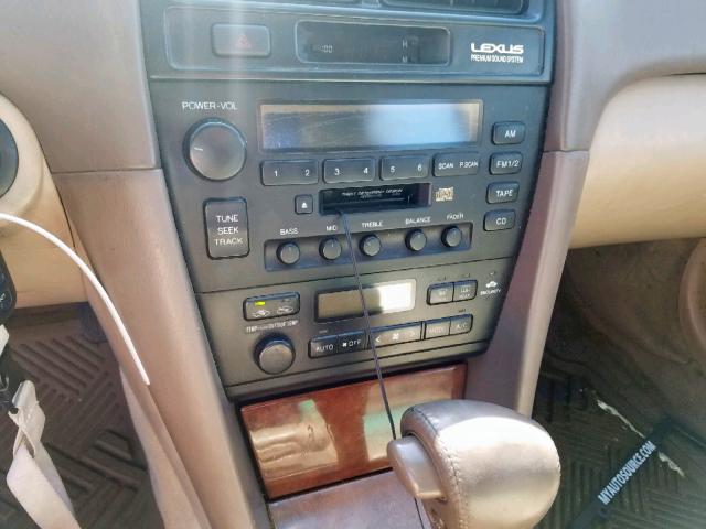 JT8BF22G1V5008906 - 1997 LEXUS ES 300 GOLD photo 9