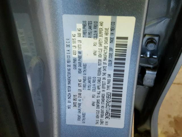 3MZBM1U72FM218583 - 2015 MAZDA 3 SPORT SILVER photo 10