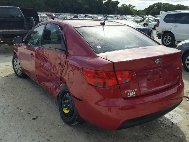 KNAFU4A2XD5646643 - 2013 KIA FORTE EX RED photo 3