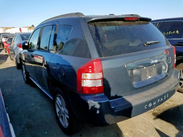 1J8FT47077D256016 - 2007 JEEP COMPASS GRAY photo 3