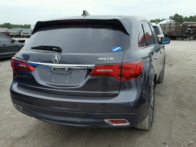 5FRYD3H45EB002317 - 2014 ACURA MDX TECHNO GRAY photo 4