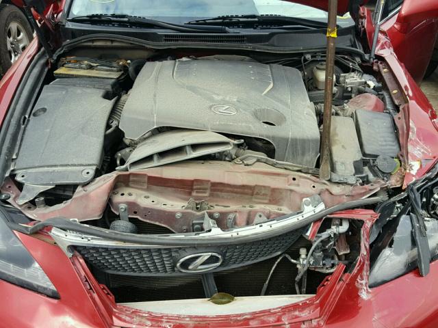 JTHBK262785078554 - 2008 LEXUS IS 250 RED photo 7