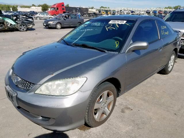 1HGEM22934L031153 - 2004 HONDA CIVIC EX GRAY photo 2