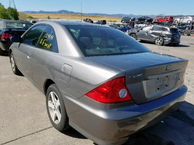 1HGEM22934L031153 - 2004 HONDA CIVIC EX GRAY photo 3