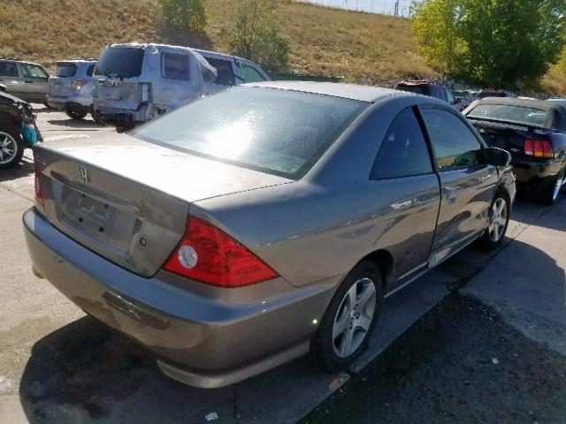 1HGEM22934L031153 - 2004 HONDA CIVIC EX GRAY photo 4