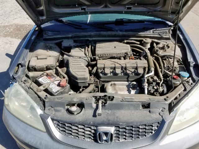 1HGEM22934L031153 - 2004 HONDA CIVIC EX GRAY photo 7