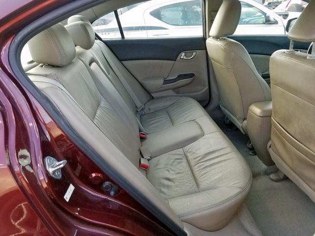 19XFB2F90CE043237 - 2012 HONDA CIVIC EXL 勃艮第红 照片 6