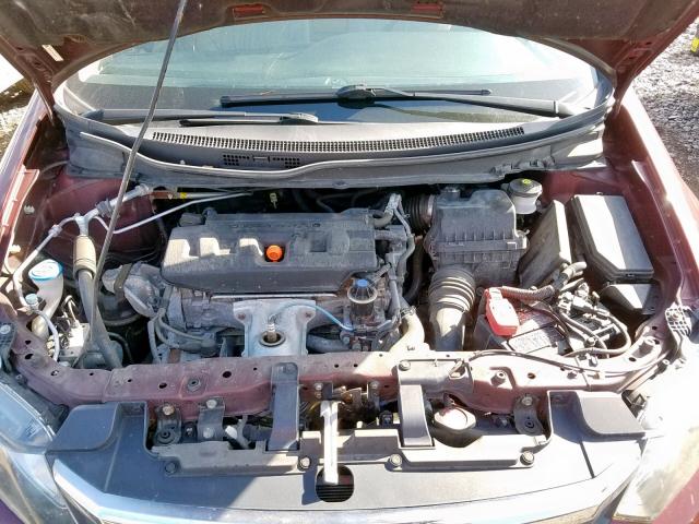 19XFB2F90CE043237 - 2012 HONDA CIVIC EXL 勃艮第红 照片 7