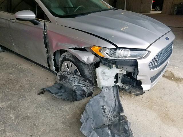 3FA6P0G72ER179728 - 2014 FORD FUSION S SILVER photo 9