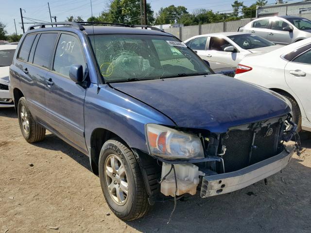 JTEHP21A260181592 - 2006 TOYOTA HIGHLANDER BLUE photo 1