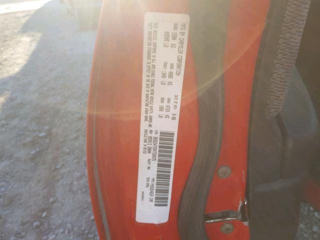 3B3ES47C0XT530376 - 1999 DODGE NEON HIGHL RED photo 10